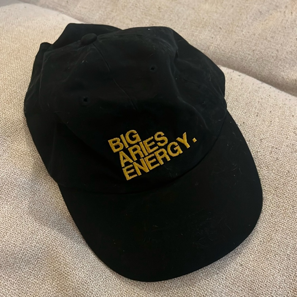 Big Aries Energy Zodiac Sign Embroidered Unisex Baseball Cap Adjustable Hat A04